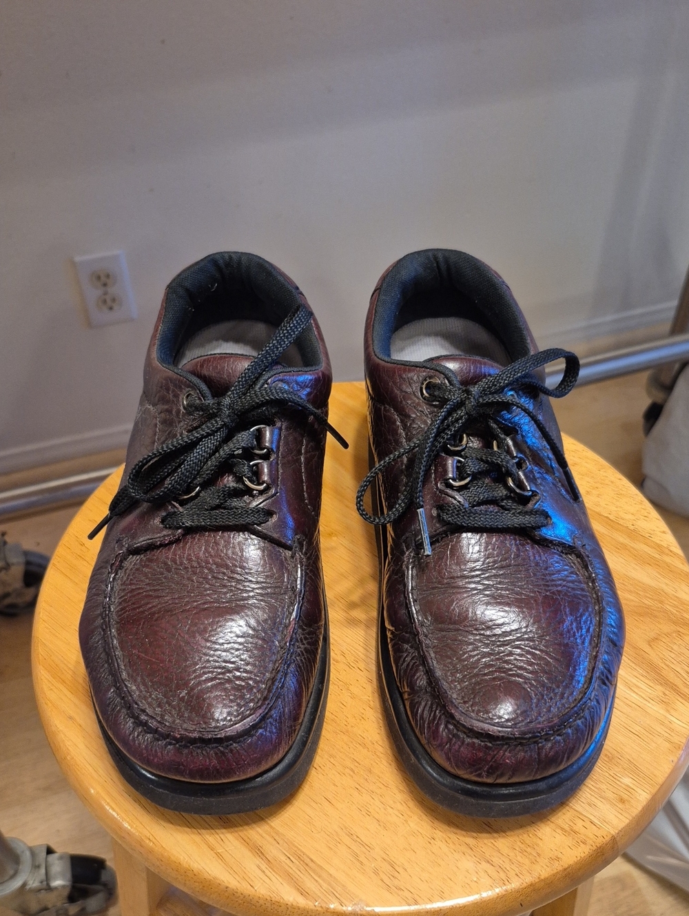 SAS Brown Maroon Leather Shoes